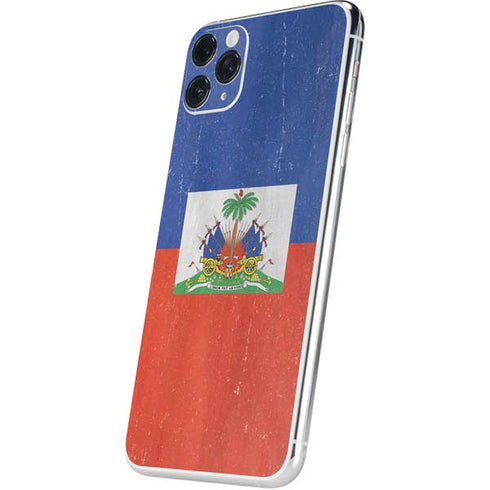 Haiti Flag Distressed iPhone 11 Pro Max Skin